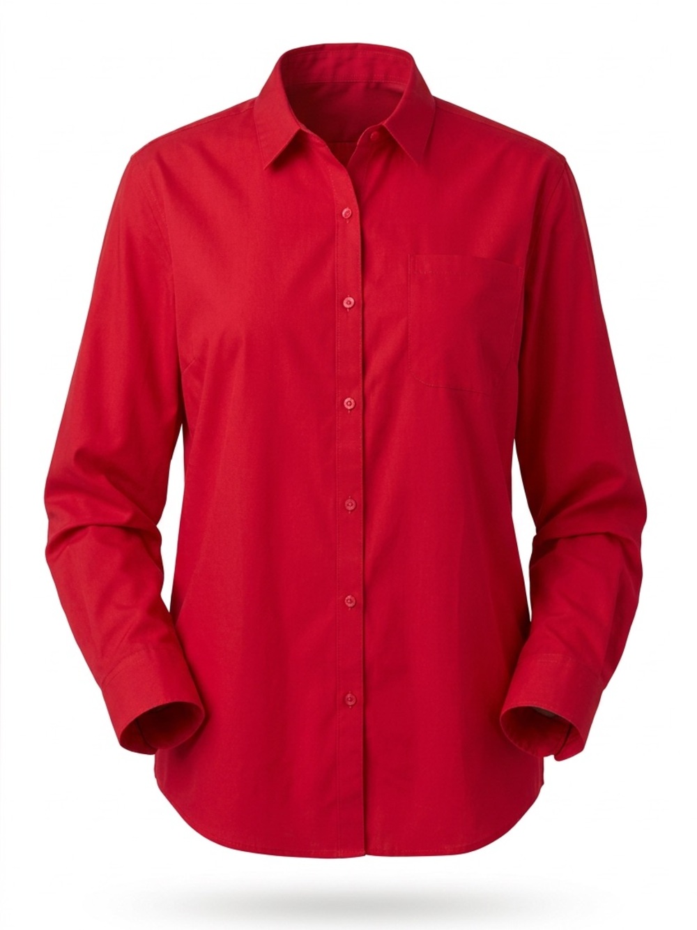 Cold water Creek Classic Button-Down Women's Red Shirt #166
